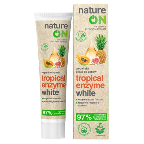 natureON Tropical Enzyme White, Wegańska pasta do zębów