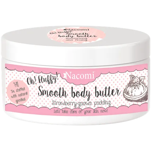 Nacomi Smooth Body Butter Strawberry - guawa Pudding (Lekkie masło do ciała o zapachu truskawkowego puddingu z guawą)