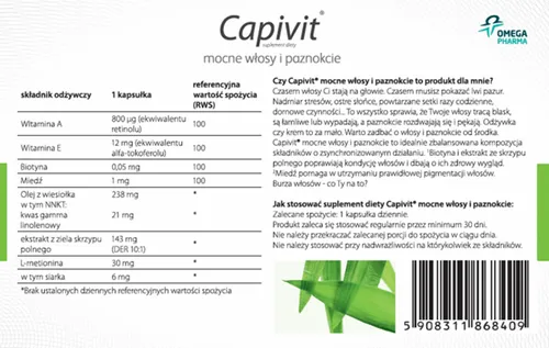 Omega Pharma Capivit Mocne włosy i paznokcie - 2