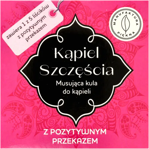 Manufaktura Piękna Kąpiel Szczęścia, Musująca kula do kąpieli z pozytywnym przekazem `Morska tęcza` - 1