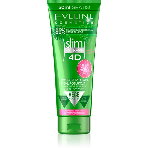 Eveline Cosmetics Slim Extreme 4D, Vege Booster Wyszczuplająca bio-liposukcja, Stymulator spalania tkanki tłuszczowej