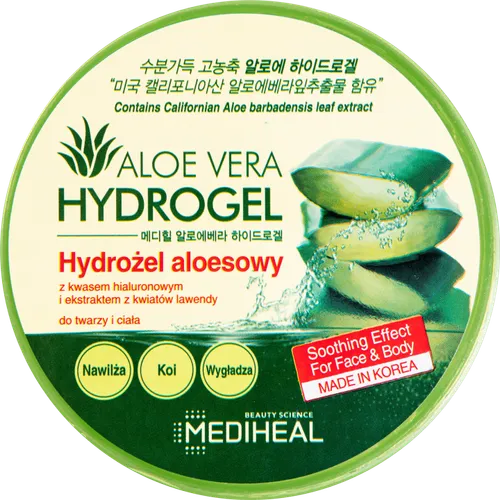 Mediheal Aloe Vera Hydrogel (Hydrożel aloesowy z kwasem hialuronowym i ekstraktem z kwiatów lawendy (stara wersja))