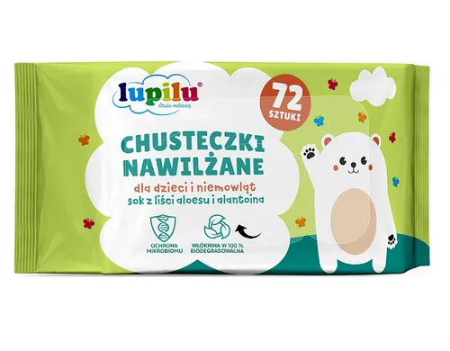 Lupilu Chusteczki nawilżane dla dzieci i niemowląt `Sok z liści aloesu i alantoina`