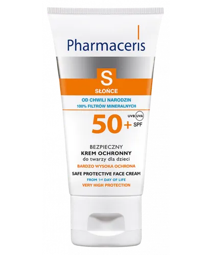 Pharmaceris S, Bezpieczny krem ochronny do twarzy dla dzieci od 1. dnia życia SPF50+ - 2
