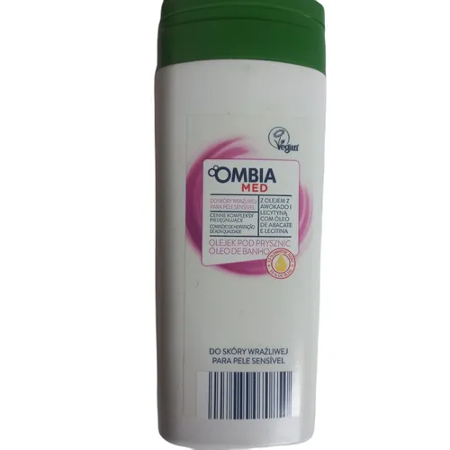 Ombia Med, Avocado Oil & Lecitin, Shower Oil (Intensywnie pielęgnujący olejek pod prysznic do skóry wrażliwej)