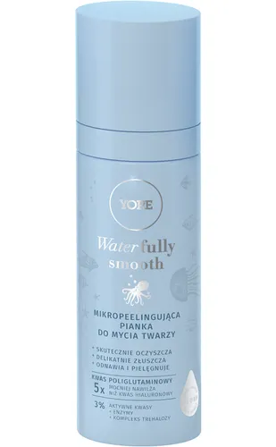 Yope Waterfully Smooth, Mikropeelingująca pianka do mycia twarzy