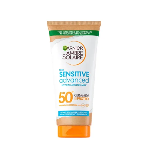 Garnier Ambre Solaire Sensitive Advanced Hypoallergenic Milk SPF 50+ Ceramide Protect (Mleczko ochronne do ciała dla skóry wrażliwej)