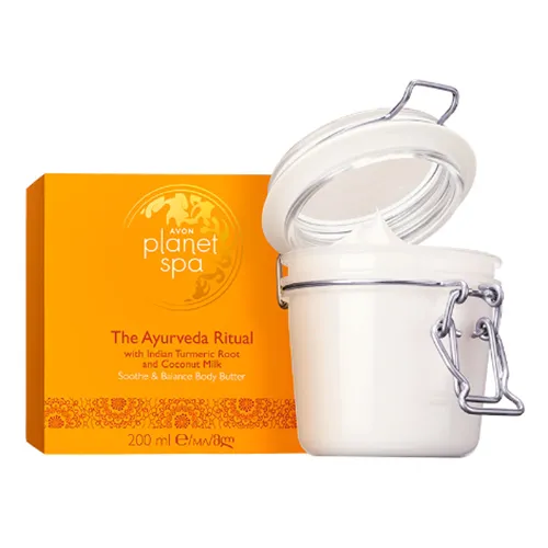 Avon Planet SPA, The Ayurveda Ritual, Soothe & Balance Body Butter (Kojące masło do ciała z ajurwedyjskim złotym mlekiem)