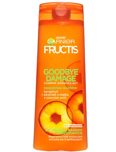 Garnier Fructis, Goodbye Damage, Szampon wzmacniający do włosów bardzo zniszczonych (stara wersja)