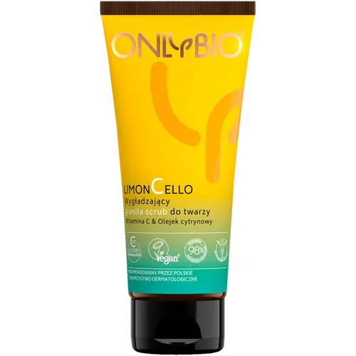 OnlyBio LimonCello, Rozjaśniający granita scrub do twarzy