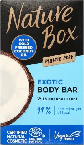 Nature Box Exotic Body Bar with Coconut Oil (Kostka myjąca pod prysznic z olejem kokosowym tłoczonym na zimno)