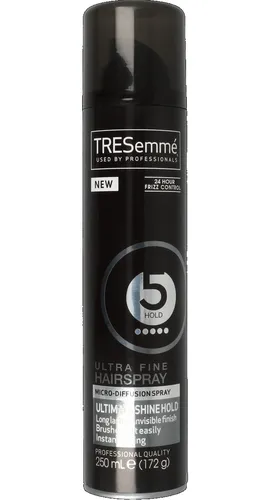 TRESemme Ultimate Shine Hold, 24 Hour Frizz Control, Ultra Fine Hairspray (Lakier do włosów chroniący przed wilgocią)
