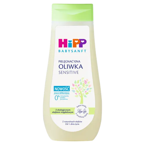 HiPP Bbaysanft Sensitive, Oliwka pielęgnacyjna od 1 dnia życia z dodatkiem ekologicznego oleju ze słodkich migdałów (nowa wersja)