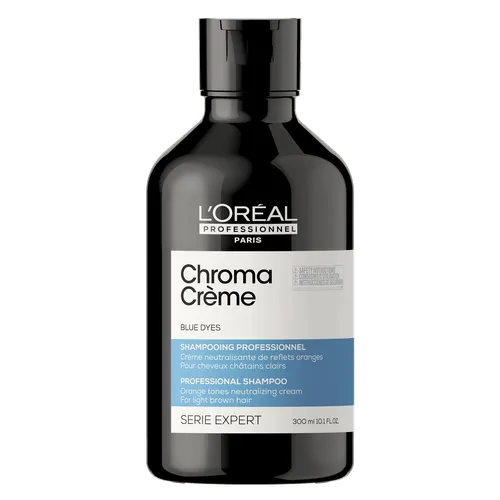 L'Oreal Professionnel Szampon Chroma Crème Blue (Profesjonalny szampon z niebieskim pigmentem do neutralizacji miedzianych refleksów na średnich blondach i jasnych brązach)