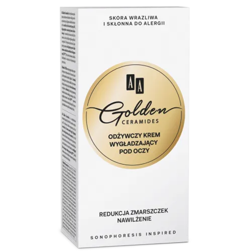 AA Golden Ceramides, Odżywczy krem wygładzający pod oczy