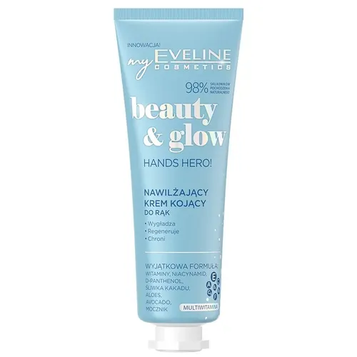Eveline Cosmetics Beauty & Glow, Nawilżający krem kojący do rąk `Hands Hero!`