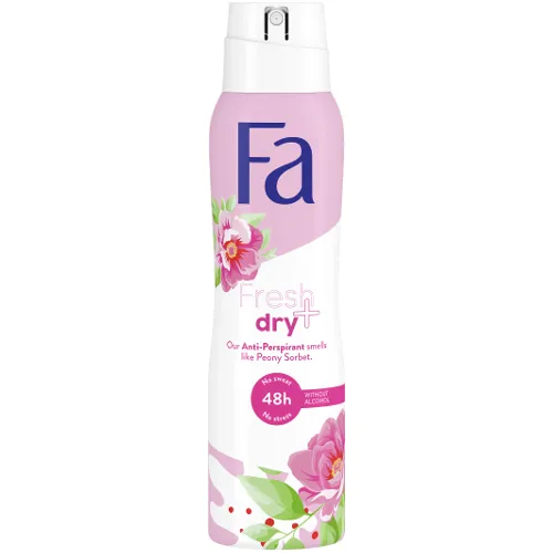 Fa Fresh & Dry, Peony Sorbet 48h Anti-Perspirant Spray (Antyperspirant o zapachu sorbetu z piwonii) - 1