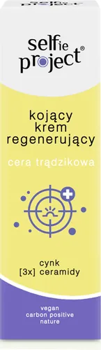 Selfie Project Kojący krem regenerujący do cery trądzikowej
