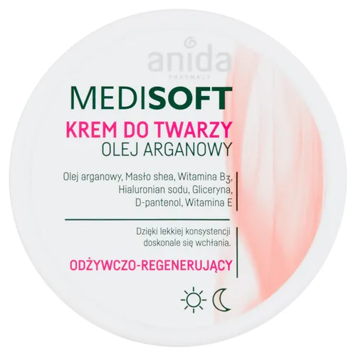 Anida Medisoft, Krem do twarzy odżywczo-regenerujący `Olej arganowy`