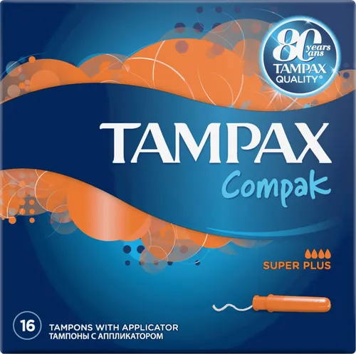 Tampax Compak Super Plus Tampons (Tampony z aplikatorem)