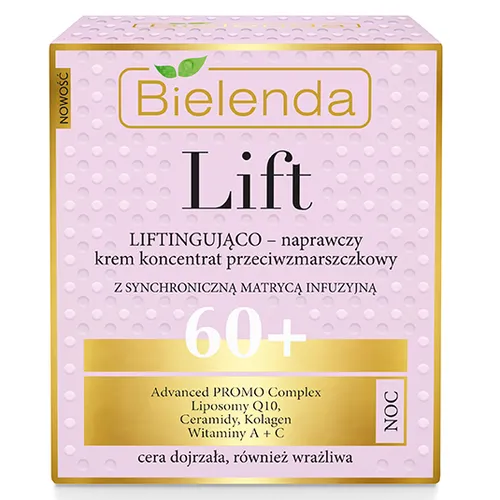 Bielenda Lift, Liftingująco - naprawczy krem koncentrat przeciwzmarszczkowy 60+ na noc