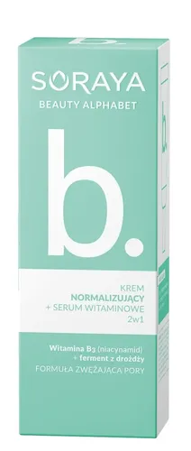 Soraya Beauty Alphabet, B, Krem normalizujący + serum witaminowe 2w1