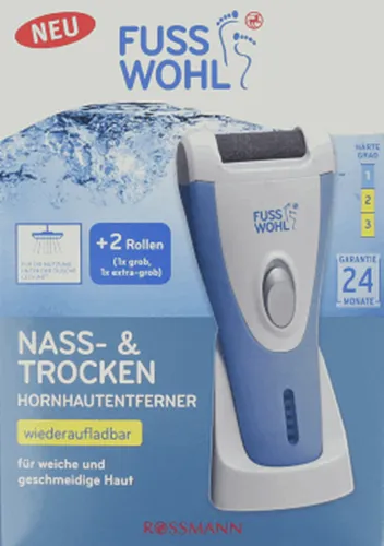 Fusswohl Pilnik elektroniczny do stóp do usuwania zrogowaciałego naskórka na mokro i sucho