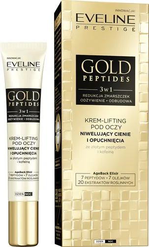 Eveline Cosmetics Gold Peptides, Krem-lifting pod oczy niwelujący cienie i opuchnięcia