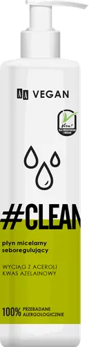 AA Vegan, #Clean, Płyn micelarny seboregulujący