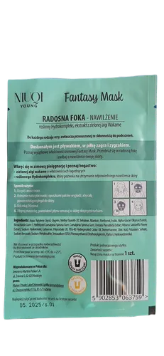 Niuqi Fantasy Mask, Maska na tkaninie nawilżenie `Radosna Foka` - 2