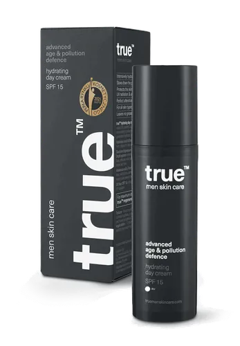True Men Skin Care Advanced Age & Pollution Defence, Hydrating Day Cream SPF 15 (Krem nawilżający)