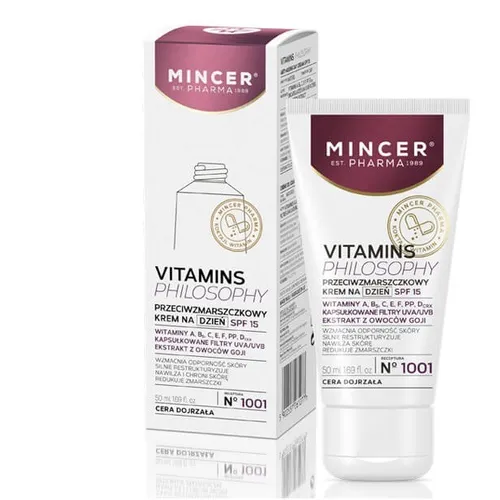 Mincer Pharma Vitamins Philosophy, Przeciwzmarszczkowy krem na dzień SPF15 No. 1001