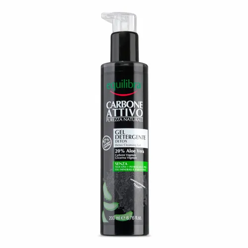 Equilibra Carbone Attivo Gel Detergente Detox (Oczyszczający żel do mycia twarzy z aktywnym węglem) - 1