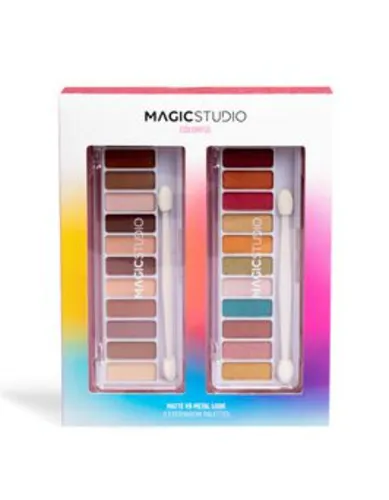 Magic Studio Colorful,Matte & Metal Look 2 ,Eyeshadow Palettes (Zestaw cieni do powiek)