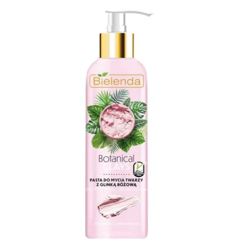 Bielenda Botanical Clays, Pasta do mycia twarzy z glinką różową