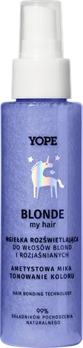 Yope Blonde My Hair, Mgiełka rozświetlająca do włosów blond i rozjaśnianych `Ametystowa mika`