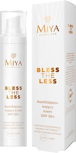 Miya Cosmetics Bless The Less, Nawilżająco-kojący krem SPF50+