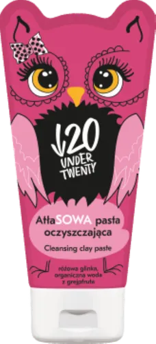 Under Twenty AtłaSOWA pasta oczyszczająca `Różowa glinka i organiczna woda z grejpfruta`