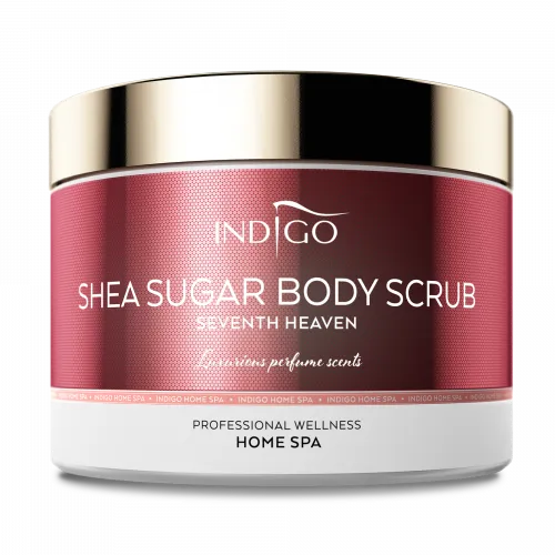 Indigo Nails Lab Home Spa, Shea Sugar Body Scrub Seventh Heaven (Peeling do ciała)