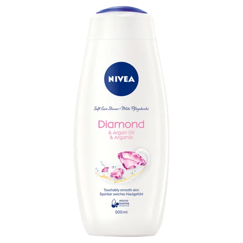Nivea Soft Care Shower Diamond & Argan Oil (Pielęgnujący żel pod prysznic `Diament i olejek arganowy`)