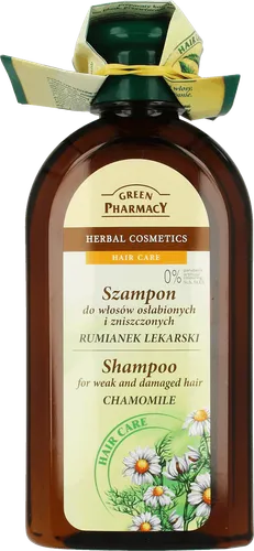 Green Pharmacy Szampon do włosów osłabionych i zniszczonych z rumiankiem lekarskim - 1