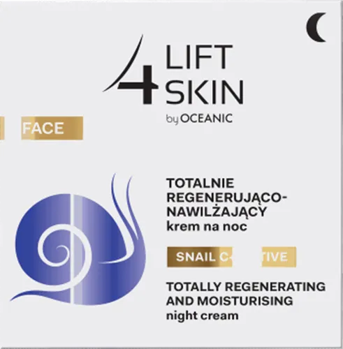 Lift4Skin Face, Snail C+ Active, Totalnie regenerujaco - nawilzajacy krem na noc