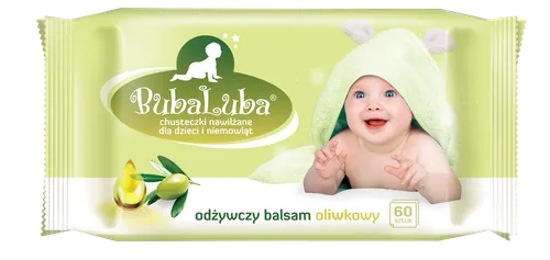 Luba Buba Luba, Chusteczki nawilżane dla dzieci i niemowląt z Odżywczym balsamem oliwkowym