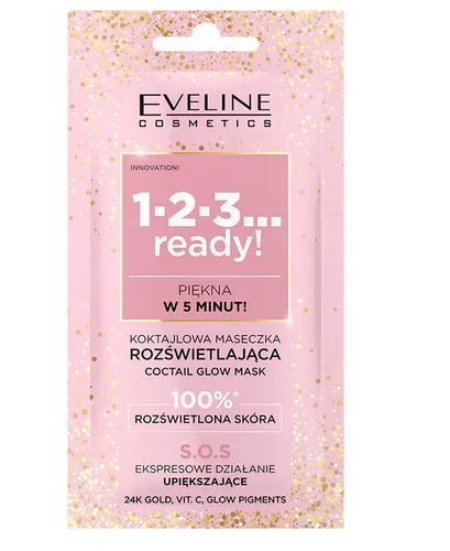 Eveline Cosmetics 1,2,3...Ready!, Koktajlowa maseczka rozświetlająca