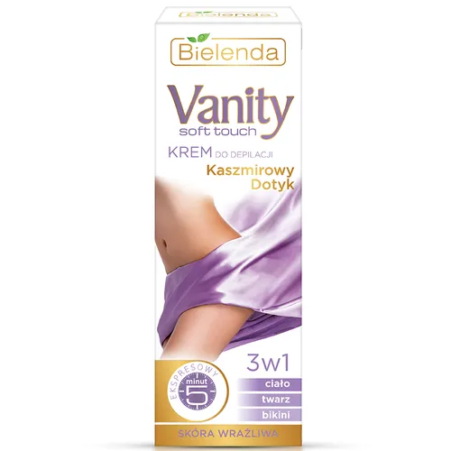 Bielenda Vanity, Soft Touch, Kaszmirowy dotyk, Krem do depilacji 3 w  do skóry wrażliwej