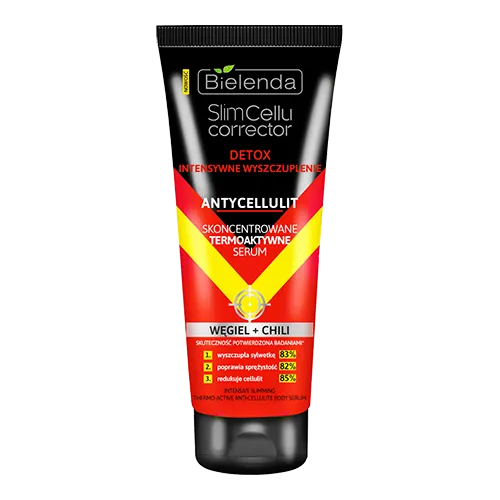 Bielenda Slim Cellu Corrector, Skoncentrowane termoaktywne serum antycellulitowe `Węgiel + chili`