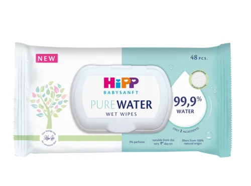 HiPP Pure Water, Wet Wipes (Chusteczki wodne nawilżane)