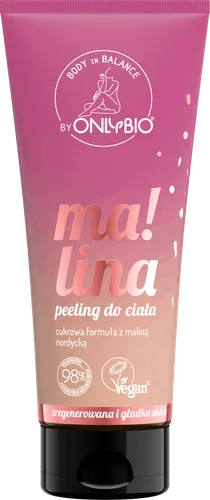 OnlyBio Body in Balance, Peeling do ciała malinowy