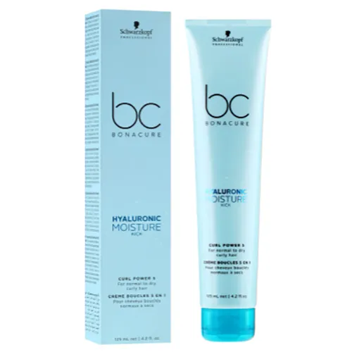 Schwarzkopf Professional BC Bonacure, Hyaluronic Moisture Kick Curl Power 5 Cream (Nawilżający krem do normalnych i suchych włosów kręconych)