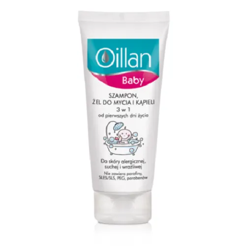 Oillan Baby,  Szampon, żel do kąpieli i pod pryszic 3 w 1 od pierwszych dni życia - 2